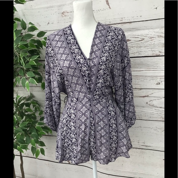 All in Favor Pants - 🥰ALL IN FAVOR purple & white romper